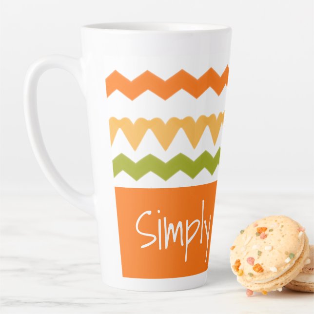 Caneca De Café Latte Padrão moderno bonito (In Situ)