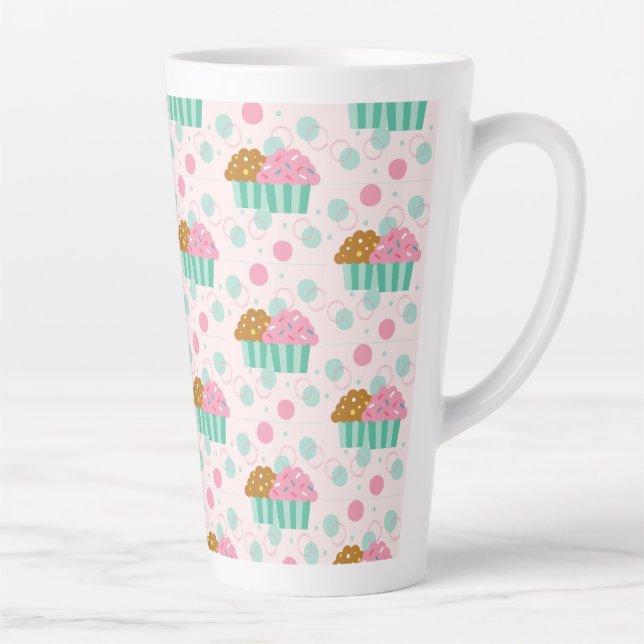 Caneca De Café Latte Padrão Pastelitos  (Direita)
