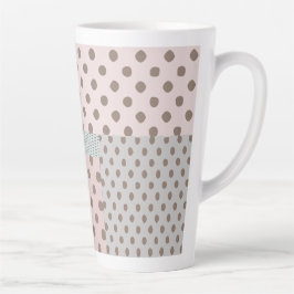 Caneca De Café Latte Padrão Pontilhado