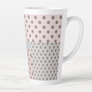 Caneca De Café Latte Padrão Pontilhado
