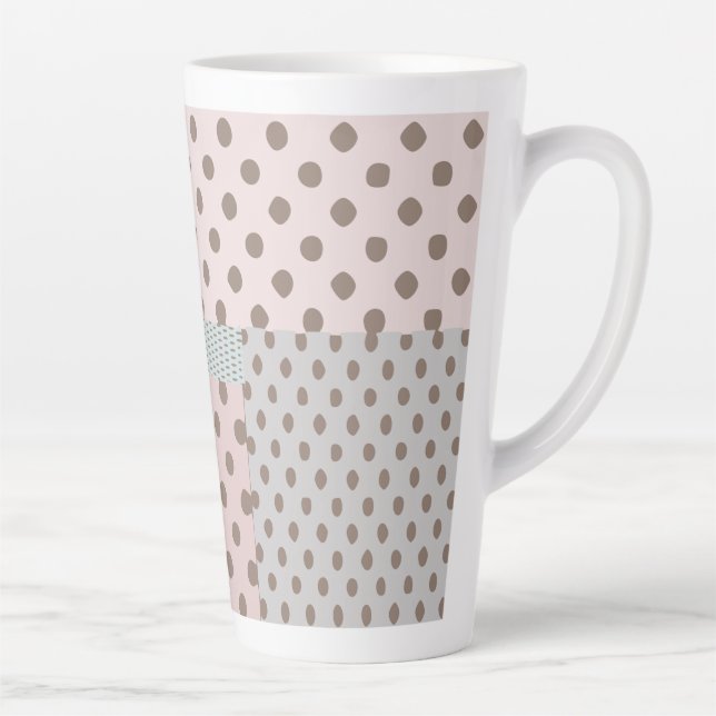 Caneca De Café Latte Padrão Pontilhado (Direita)