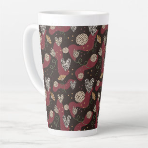 Caneca De Café Latte padrão uniforme abstrato