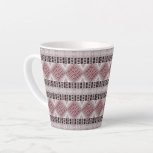 Caneca De Café Latte padrão uniforme étnico-africano
