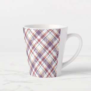 Caneca De Café Latte Padrão Xadrez Clássico