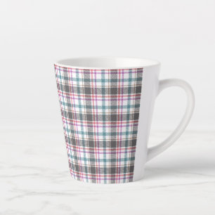 Caneca De Café Latte Padrão Xadrez Clássico