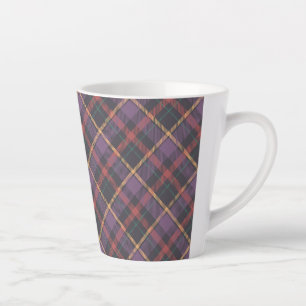Caneca De Café Latte Padrão Xadrez Clássico