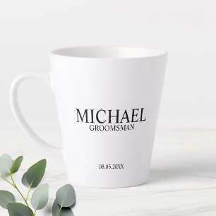 Caneca De Café Latte Padrinho de casamento personalizado moderno - Mug