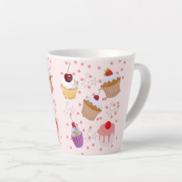 Caneca De Café Latte padrões de pastelitos