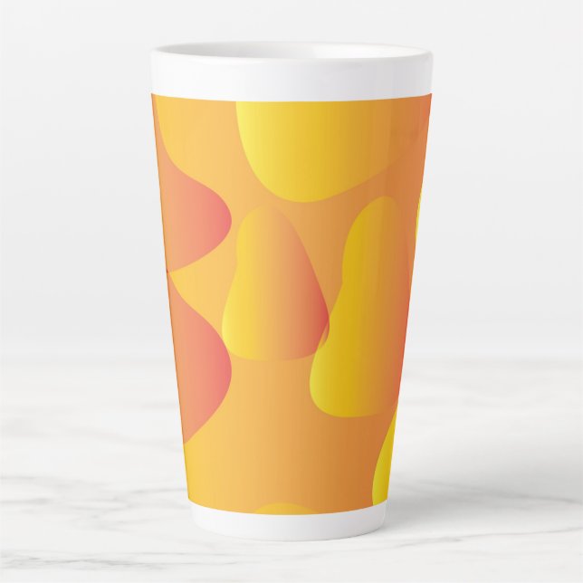 Caneca De Café Latte padrões sem soldadura (Frente)
