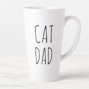 Caneca De Café Latte "Pai de Gato" Simples Farmhouse Moderno