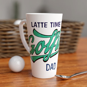 Caneca De Café Latte Pai de Golfer Engraçado Hora de Latência para o 