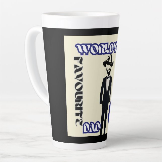 Caneca De Café Latte Pai favorito do mundo nº 1 (Ângulo esquerdo)