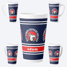 Caneca De Café Latte Pai personalizado de melhor German shepherd nunca
