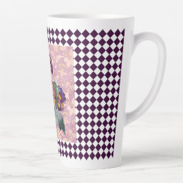 Caneca De Café Latte Painel Flor do Vintage Harlequin Garden