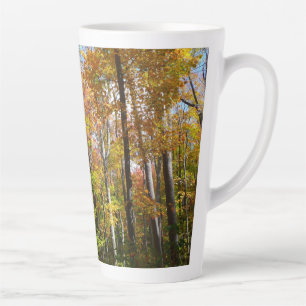 Caneca De Café Latte Paisagem de outono de Floresta II