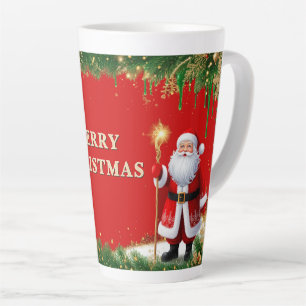 Caneca De Café Latte Paisagem Natalícia Nevada do Papai Noel