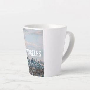 Caneca De Café Latte Paisagem Urbana Retro de Los Angeles Estética de V
