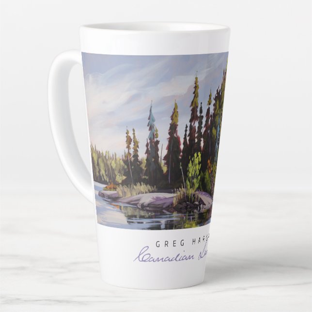 Caneca De Café Latte Paisagens Canadenses: Descanso Para A Taça Latté (Ângulo esquerdo)