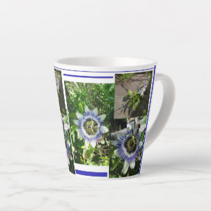 Caneca De Café Latte Paixão Flores Colagem Latte Mug