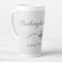 Caneca De Café Latte Palácio de Buckingham Latitude e Longitude
