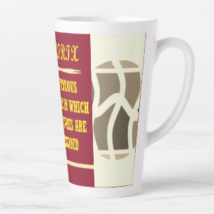 Caneca De Café Latte Palavras do tipo educação do tipo design