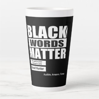 Caneca De Café Latte Palavras negras afro-americanas importam