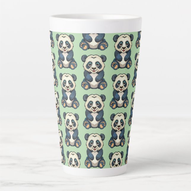 Caneca De Café Latte Panda gigante (Frente)