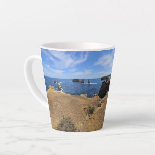 Caneca De Café Latte Panorama Costeiro da Baía das Ilhas de Victoria