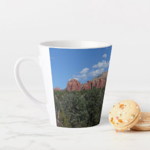 Caneca De Café Latte Panorama das Rochas Vermelhas na Arizona de Sedona