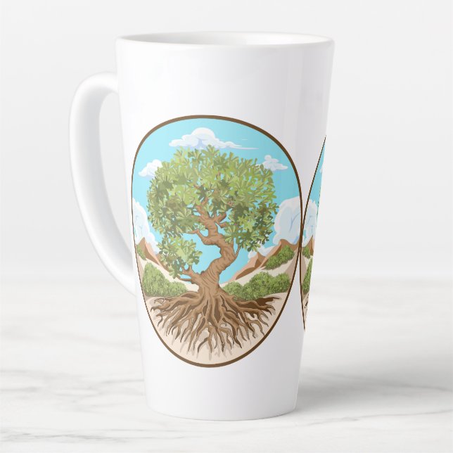 Caneca De Café Latte Panorama de Bolo (Ângulo esquerdo)