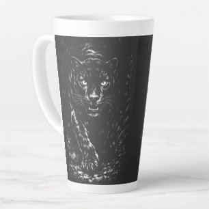 Caneca De Café Latte Pantera Negra — por BurnsInHell