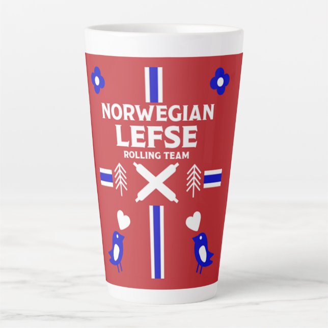 Caneca De Café Latte Pão De Esquerda Norueguês (Frente)
