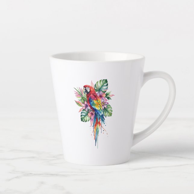 Caneca De Café Latte Papagaio (Direita)