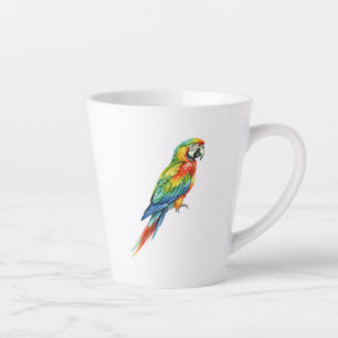Caneca De Café Latte Papagaio