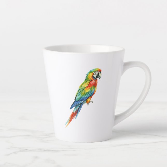 Caneca De Café Latte Papagaio (Direita)