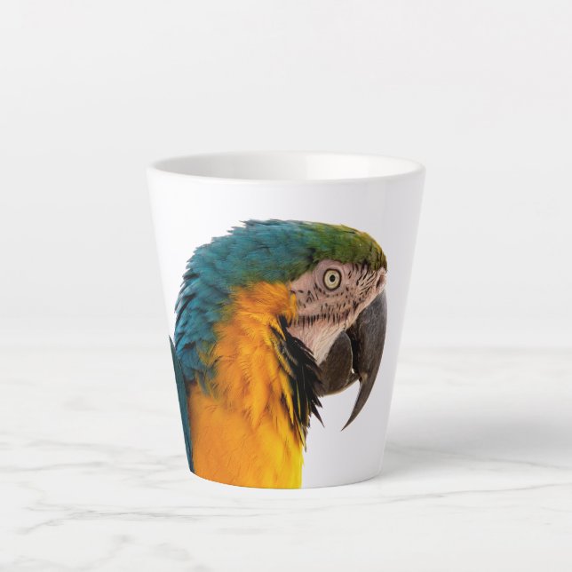 Caneca De Café Latte Papagaio (Frente)