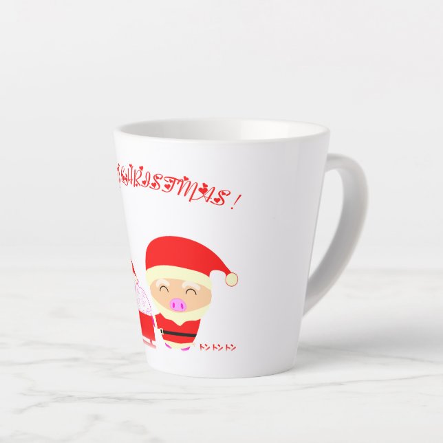 Caneca De Café Latte Papai Noel (Ângulo direito)