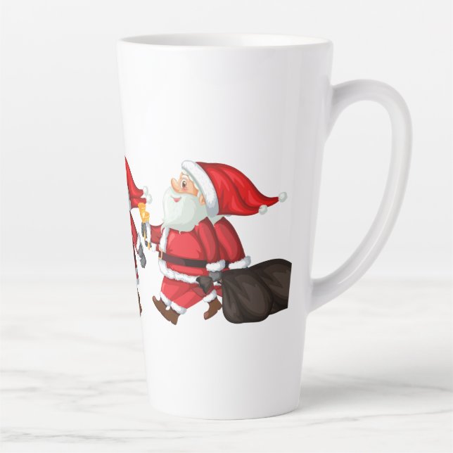 Caneca De Café Latte Papai Noel (Direita)