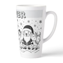 Papai Noel Preto e Branco com Rena
