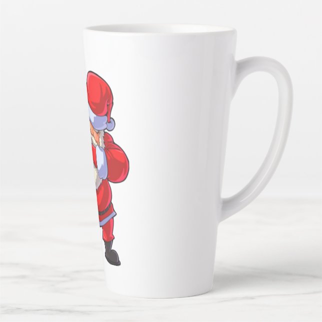 Caneca De Café Latte Papai noel Rock (Direita)