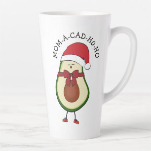 Caneca De Café Latte Papais noeis de presentes humorísticos abacatados