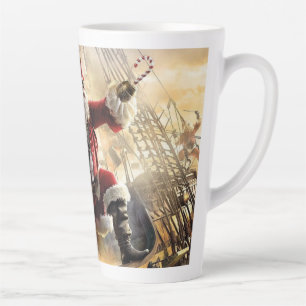 Caneca De Café Latte Papais noeis É Um Pirata