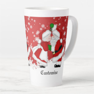 Caneca De Café Latte Papais noeis Misturados Personalizados