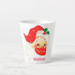 Caneca De Café Latte Papais noeis Natal Feliz de Distância Social Pesso