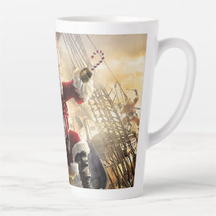 Caneca De Café Latte Papais noeis piratas