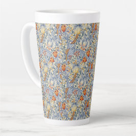 Caneca De Café Latte Papel de Parede Vitoriano Gold Lily de William Mor