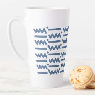 Caneca De Café Latte Papel de parede Zigzag 80 - Azul