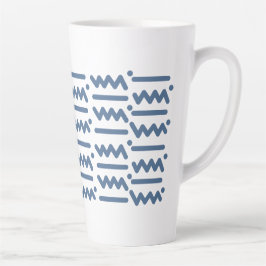 Caneca De Café Latte Papel de parede Zigzag 80 - Azul