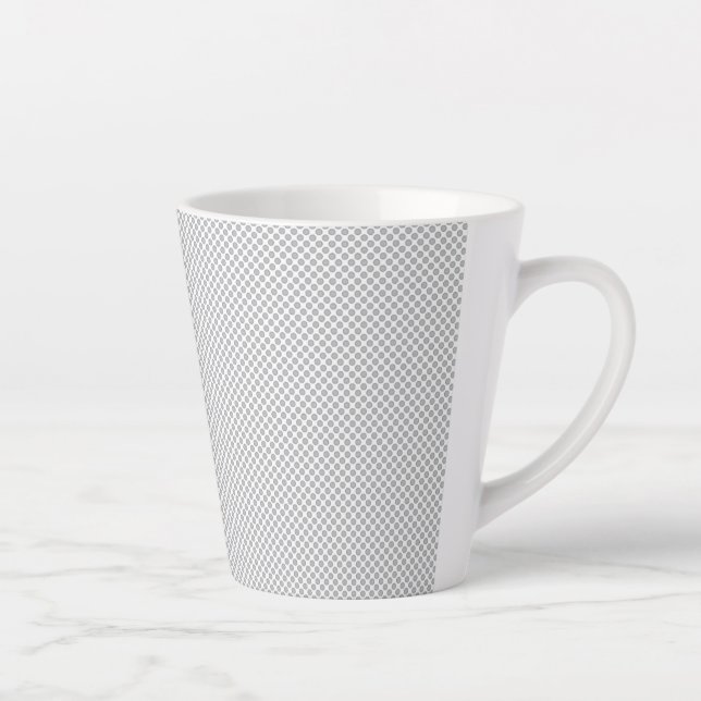 Caneca De Café Latte Papel de Presente Cinza Moderno de Natal (Direita)