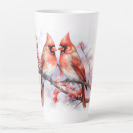 Caneca De Café Latte Par Cardinal de inverno 1